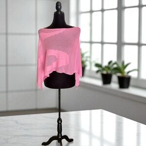 ๐ Pink Knit Poncho/Topper ๐